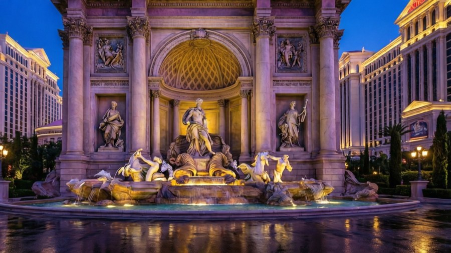 Caesars Palace Abend Hintergrundbilder