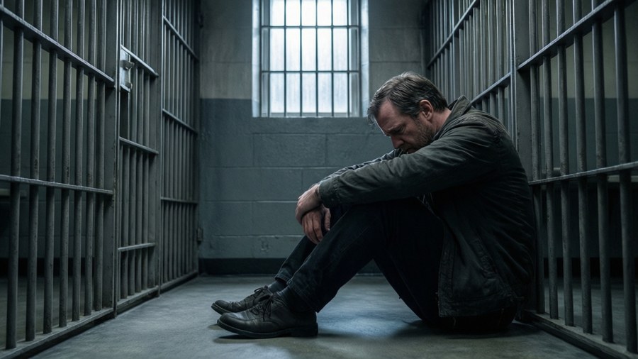 Will Graham imprisoned, despondent.