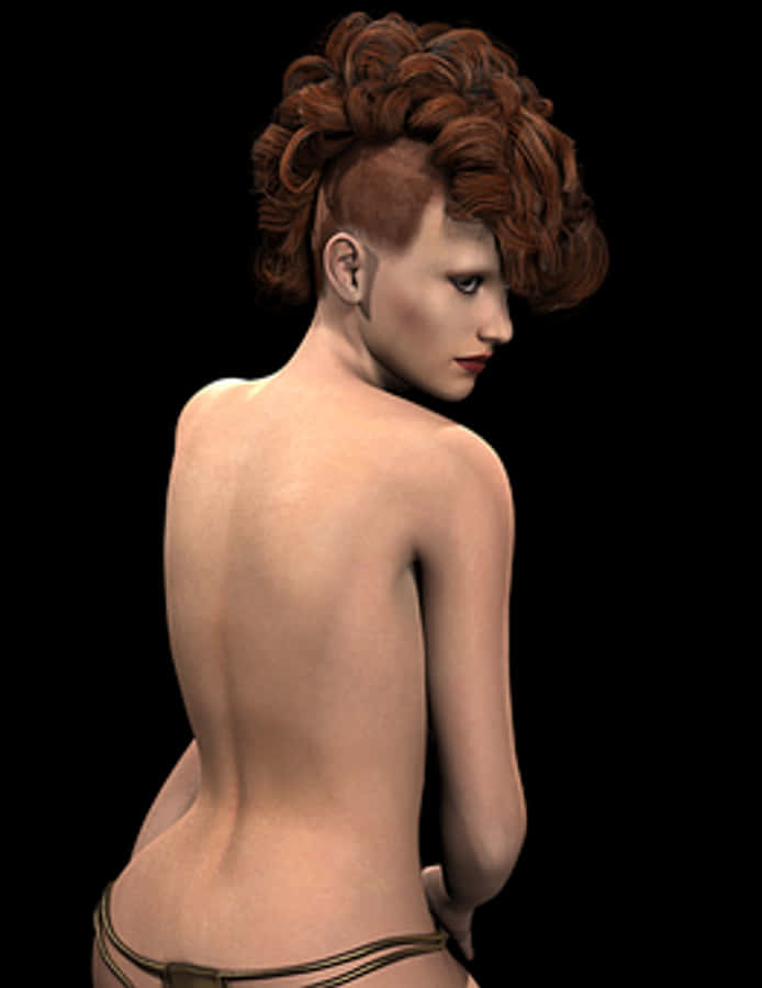 Elegant Redhead3 D Model