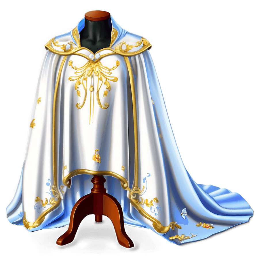Satin Wedding Cape PNG ghv23