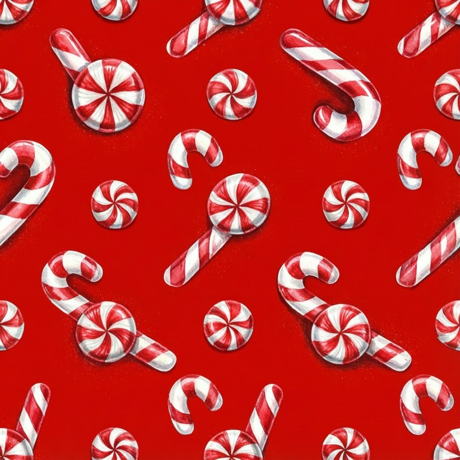 Candy Cane Pattern Wallpaper