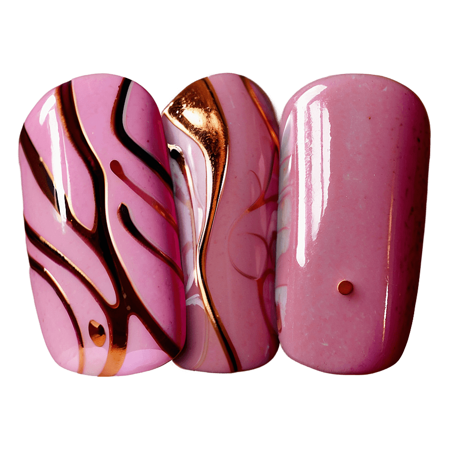 Shiny Pink Aesthetic Nail Art PNG jmn