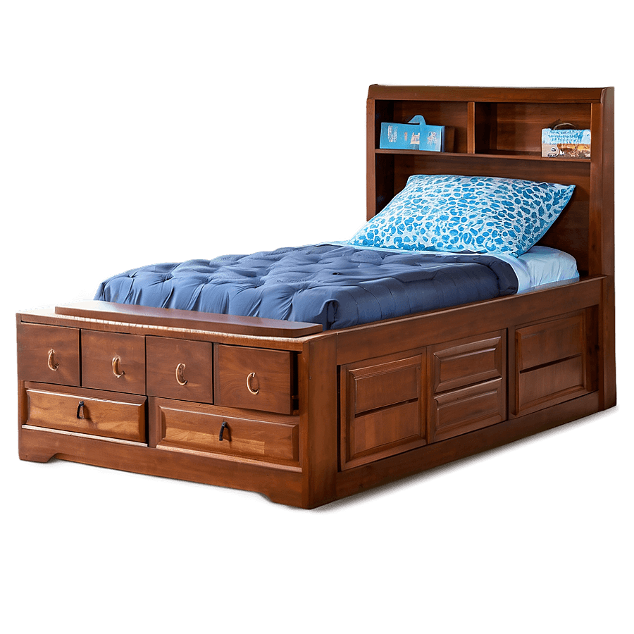 Platform Bed with Storage PNG 80