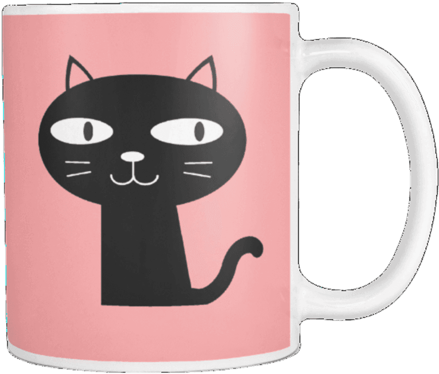 Cartoon Cat Mug Design