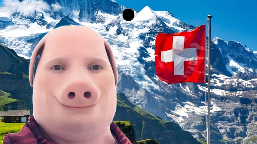 John Pork in den Schweizer Alpen