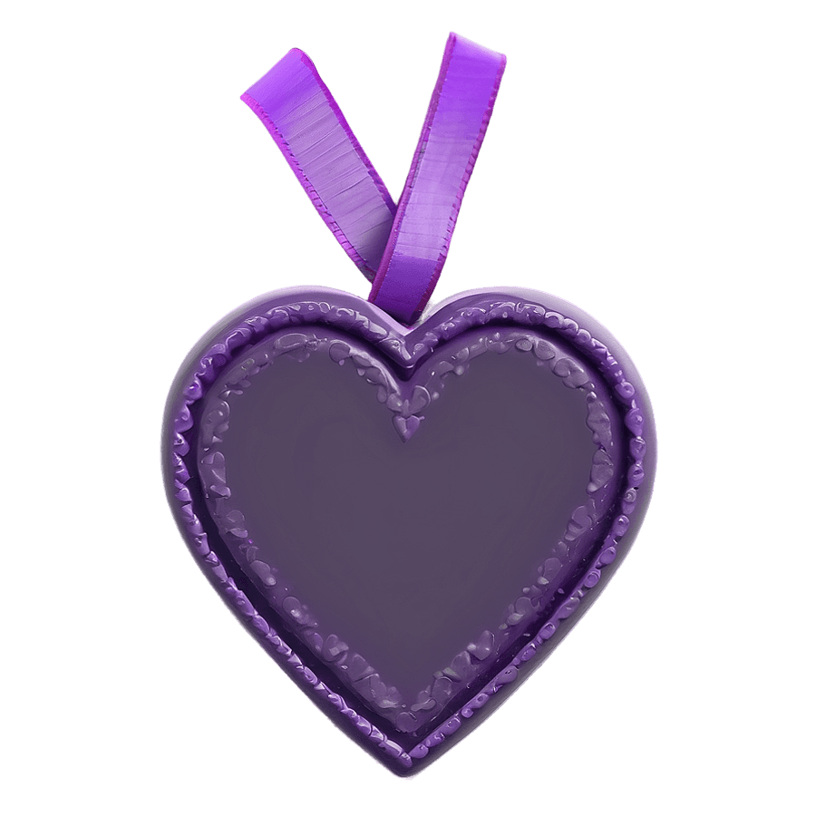 Cute Purple Heart PNG 7