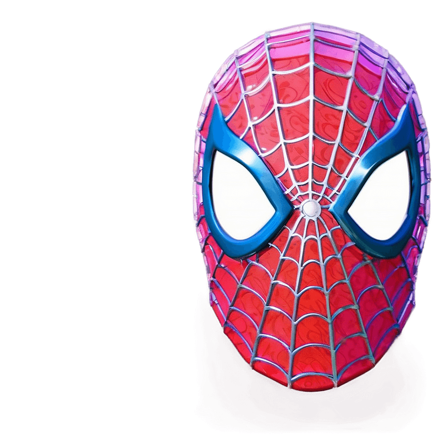 Spiderman Mask Animated Style PNG 4