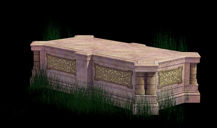 Stone Coffinin Grass