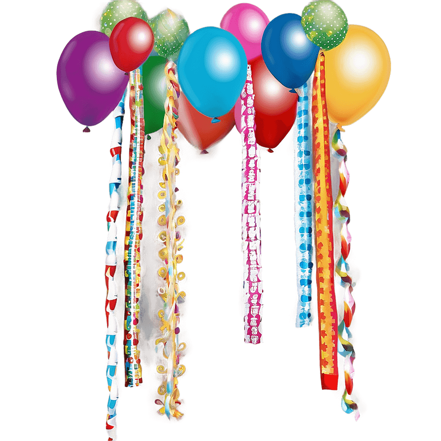 Streamers for Party Decor PNG 11