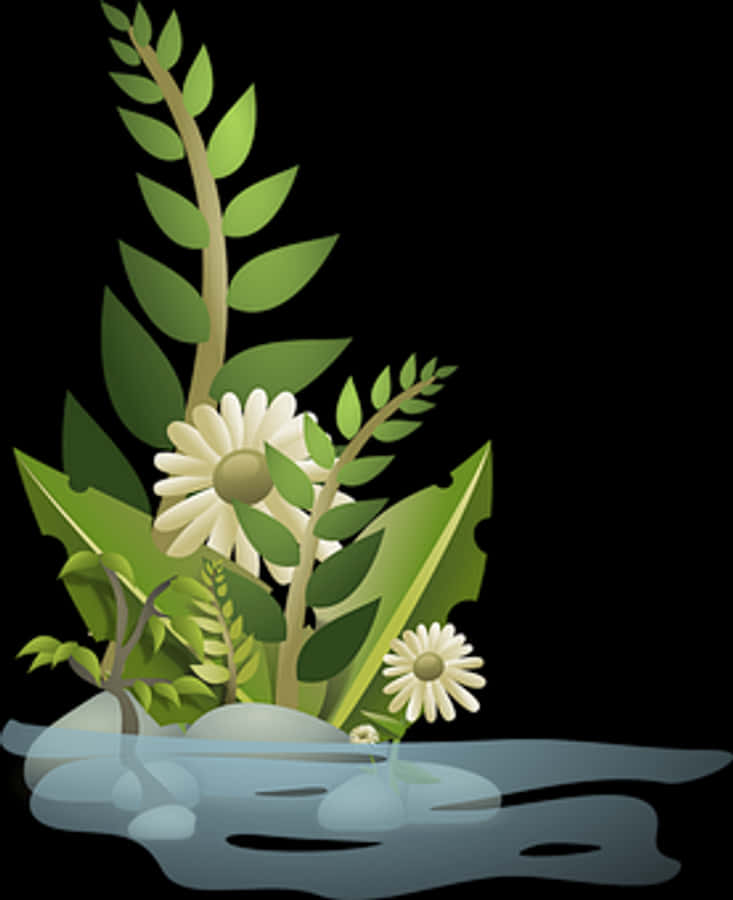 Vector Illustrationof Floral Composition