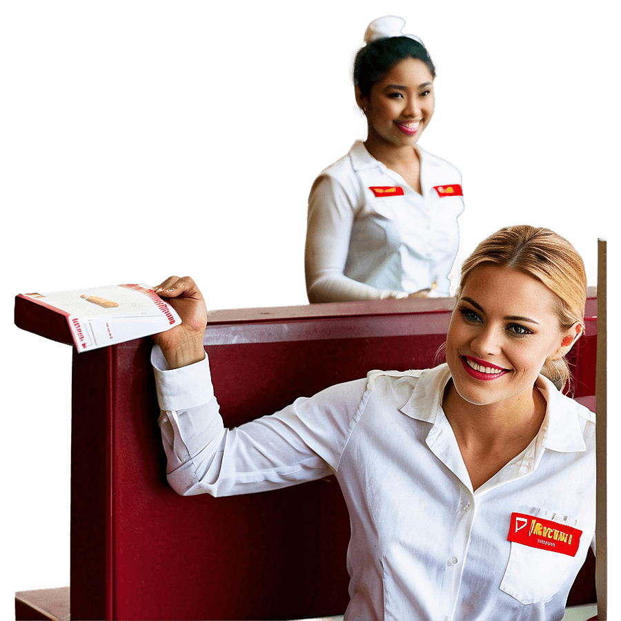 Waitress in Fast Food Chain PNG 84