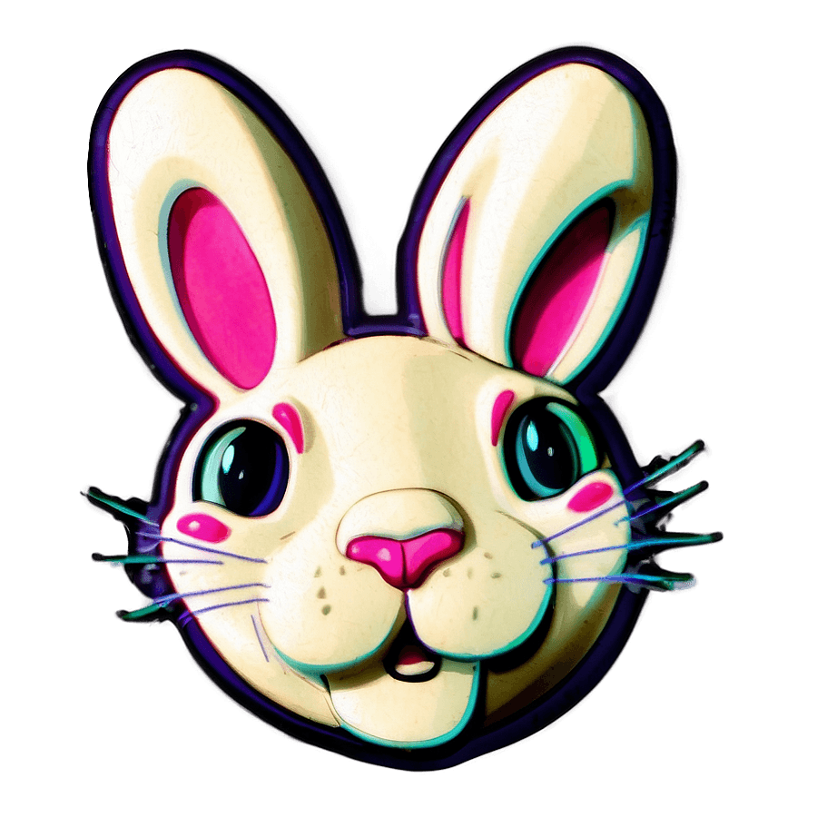 Cute Bad Bunny Stickers PNG frm