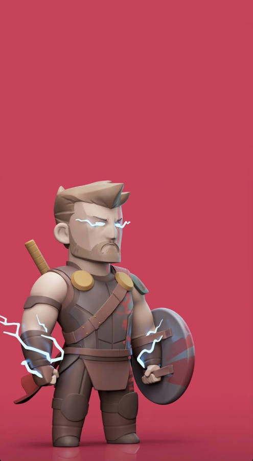 Marvælle Helten Thor Stormbreaker 3D Figurine Tapet
