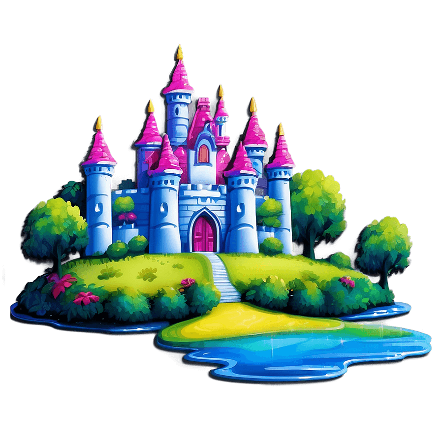 Lisa Frank Castle PNG 05242024