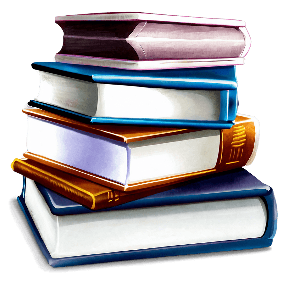 Stack of Books Clipart PNG nqr47