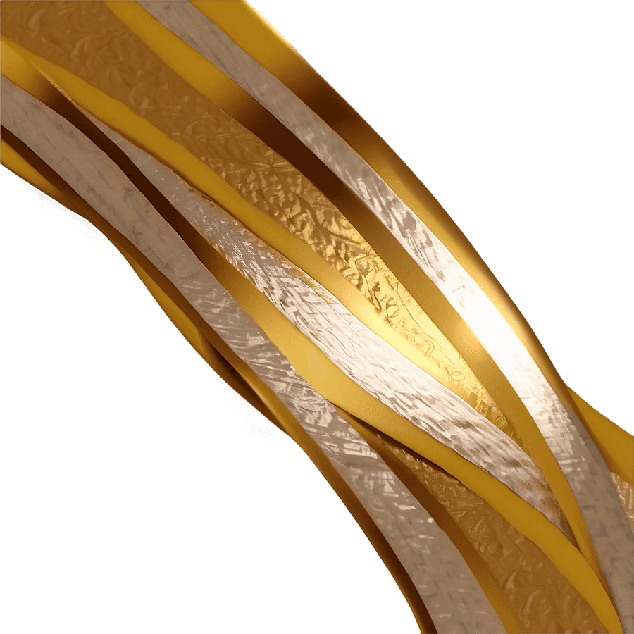 Gold Ribbon Art PNG 05252024
