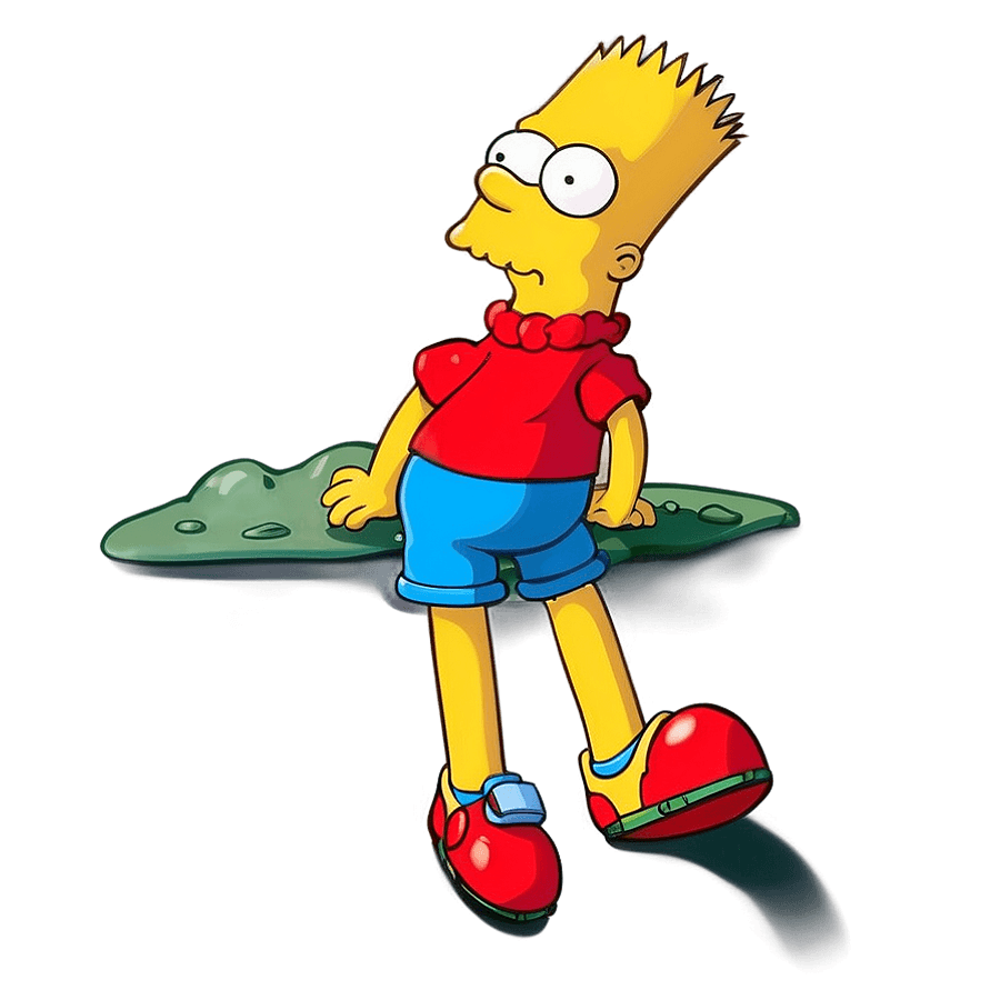 Bart Simpson Catching a Frog PNG 1