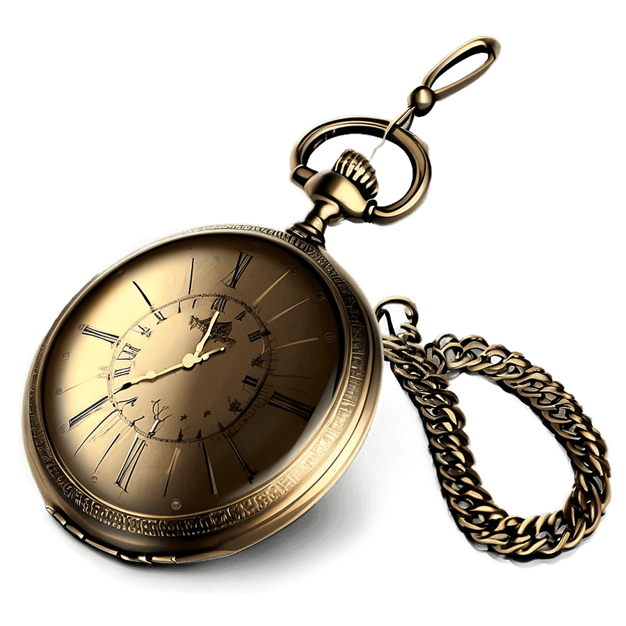 Vintage Pocket Watch PNG gxb