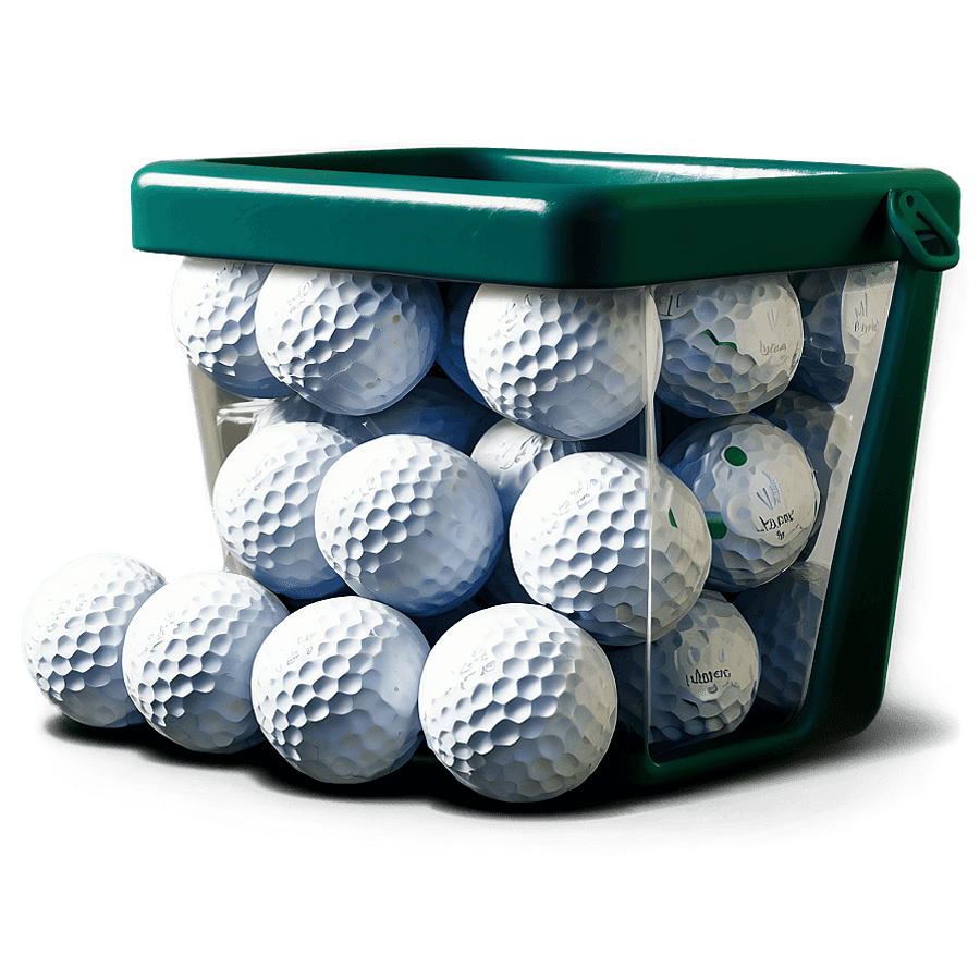 Bucket of Golf Balls PNG 57