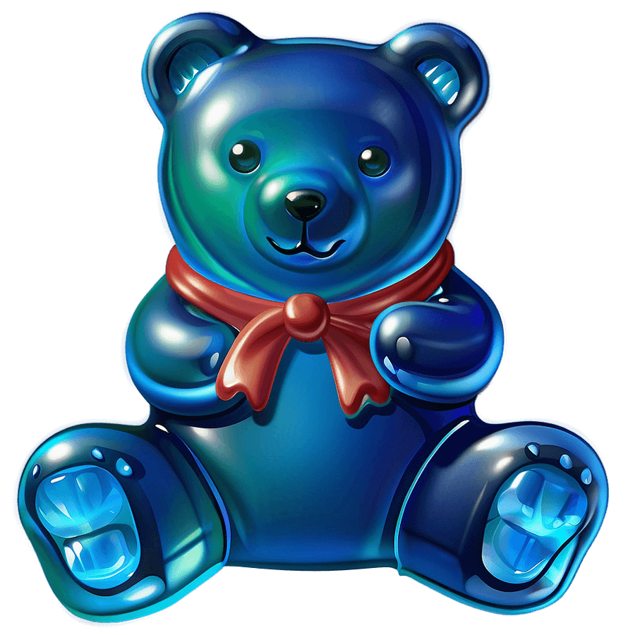 Blue Gummy Bear Clipart PNG 46