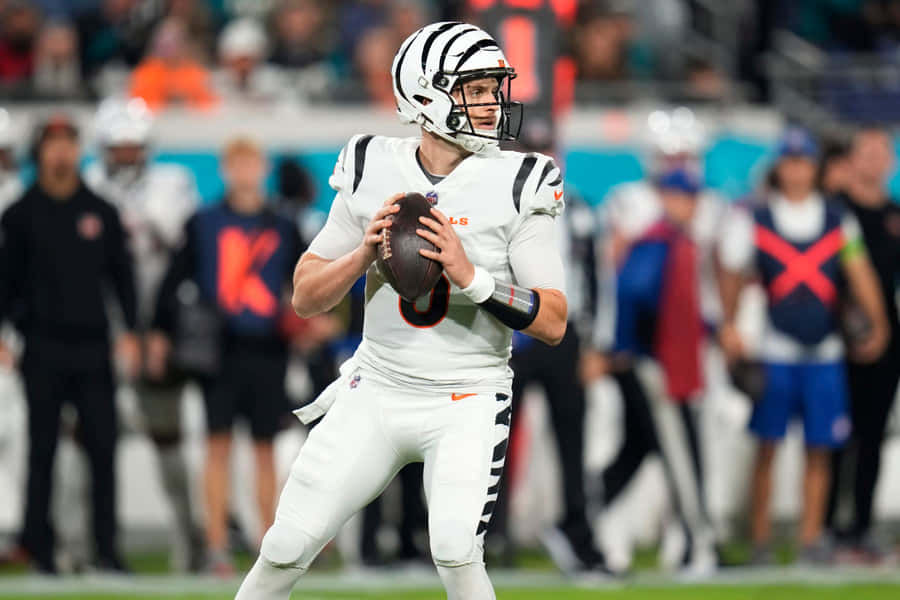 Quarterback Pronto a Lanciare il Pallone