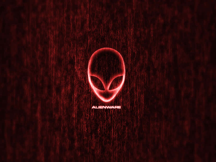 Fond d'Écran Logo Alienware Rouge Lumineux
