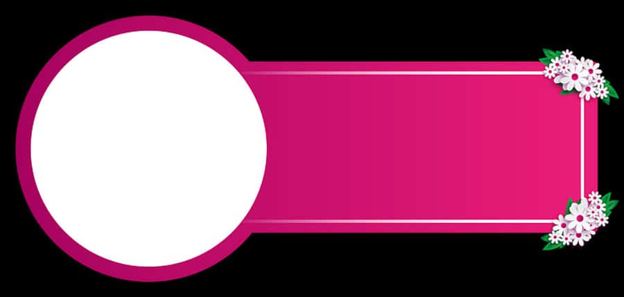 Pink Floral Banner Template