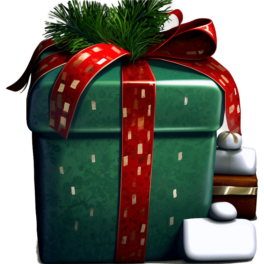 Festive Christmas Gift PNG 05252024
