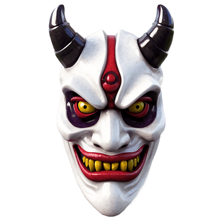Colorful Oni Mask Visualization PNG 63