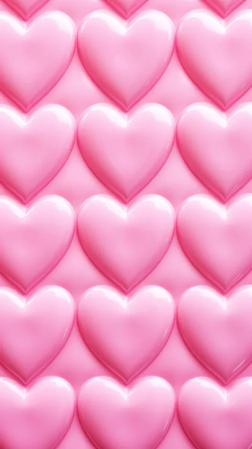 Pink Heart Pattern Background