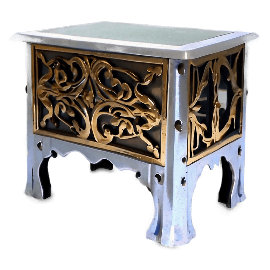 Metal Nightstand PNG 05262024