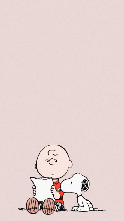 Download Charlie Brown Snoopy Reading Wallpaper | Wallpapers.com