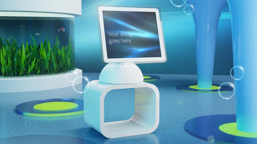 Mockup de Exibição Futurista