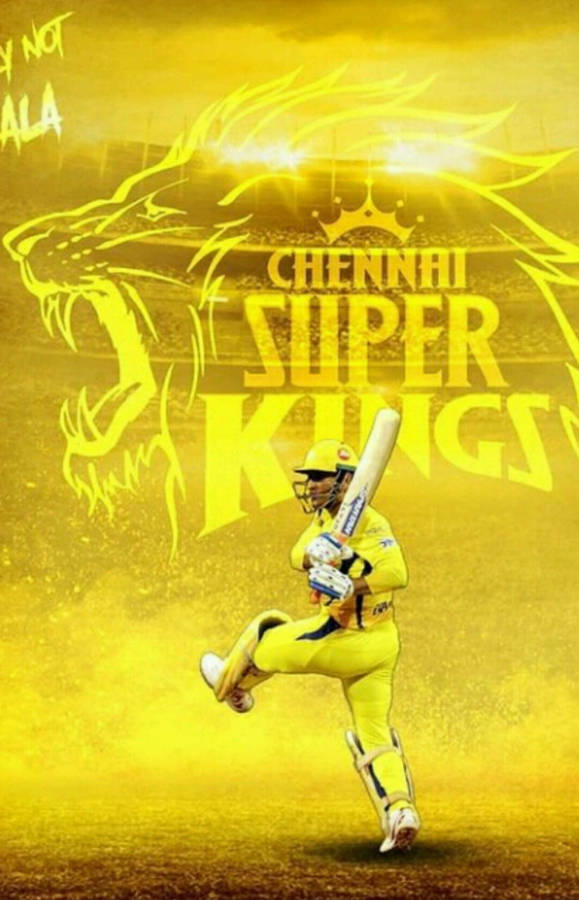 Download Chennai Super Kings Golden Lion Wallpaper | Wallpapers.com