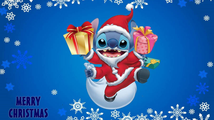 Download Christmas Stitch In Santa Costume Wallpaper | Wallpapers.com