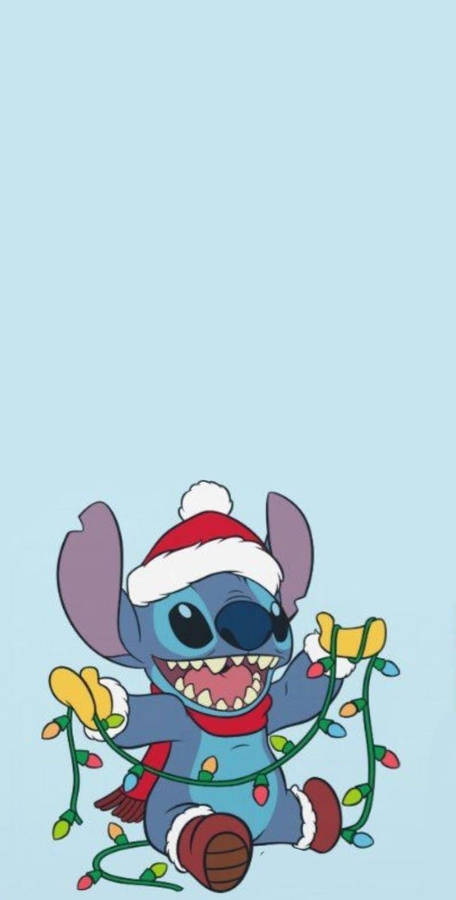 Download Christmas Stitch Playing With Lights Wallpaper | Wallpapers.com