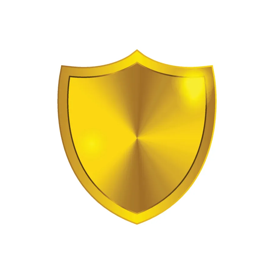 Stylish Metal Shield on Abstract Background