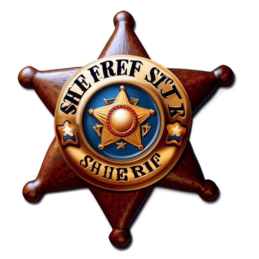 Sheriff Star Badge PNG 05262024