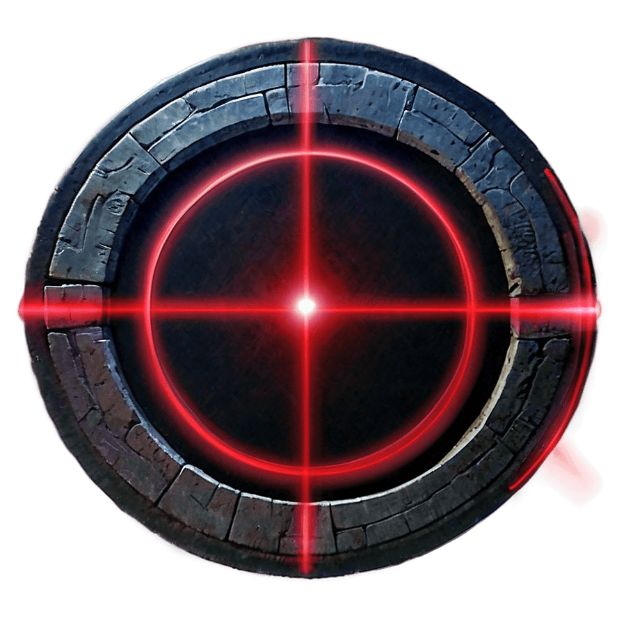 Red Laser Beam Circle PNG mwq29