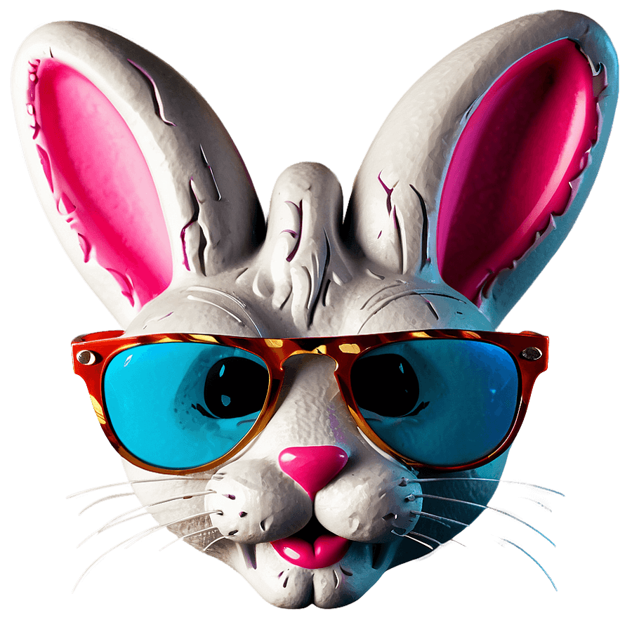 Psycho Bunny with Sunglasses PNG 27
