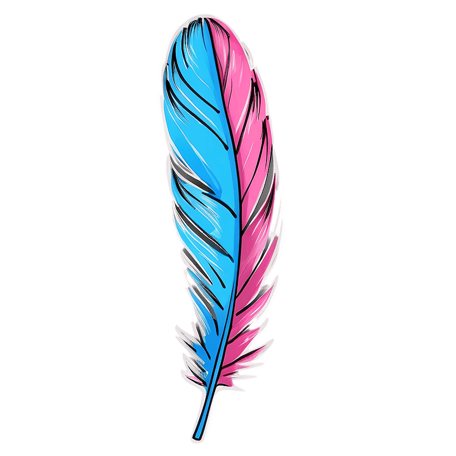Hand Drawn Feather PNG qvt