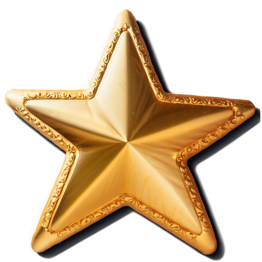 Golden Hollywood Star PNG wlu