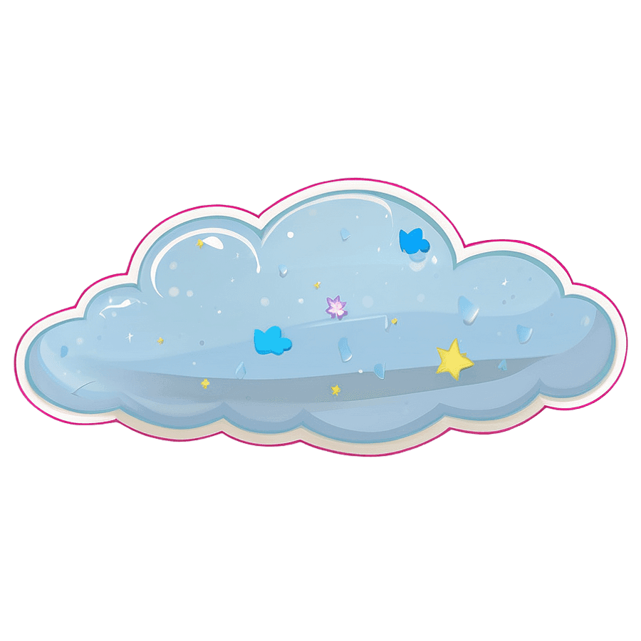 Cute Zzz Dream Cloud PNG uyt24