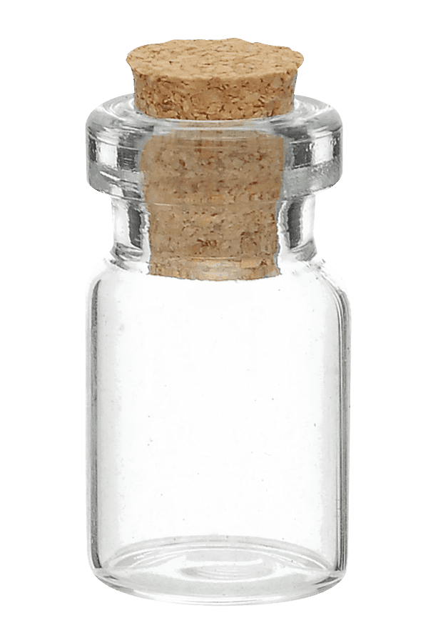 Empty Glass Bottlewith Cork Top