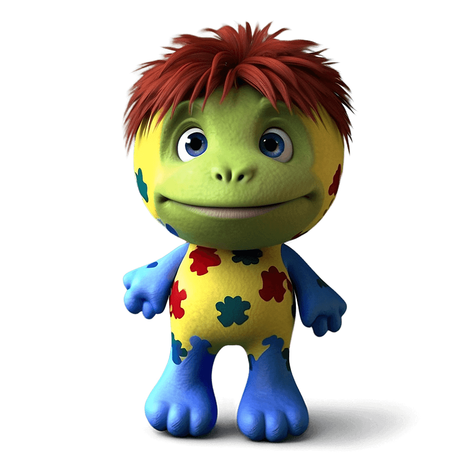 Cute Autism Creature Illustration PNG nya59
