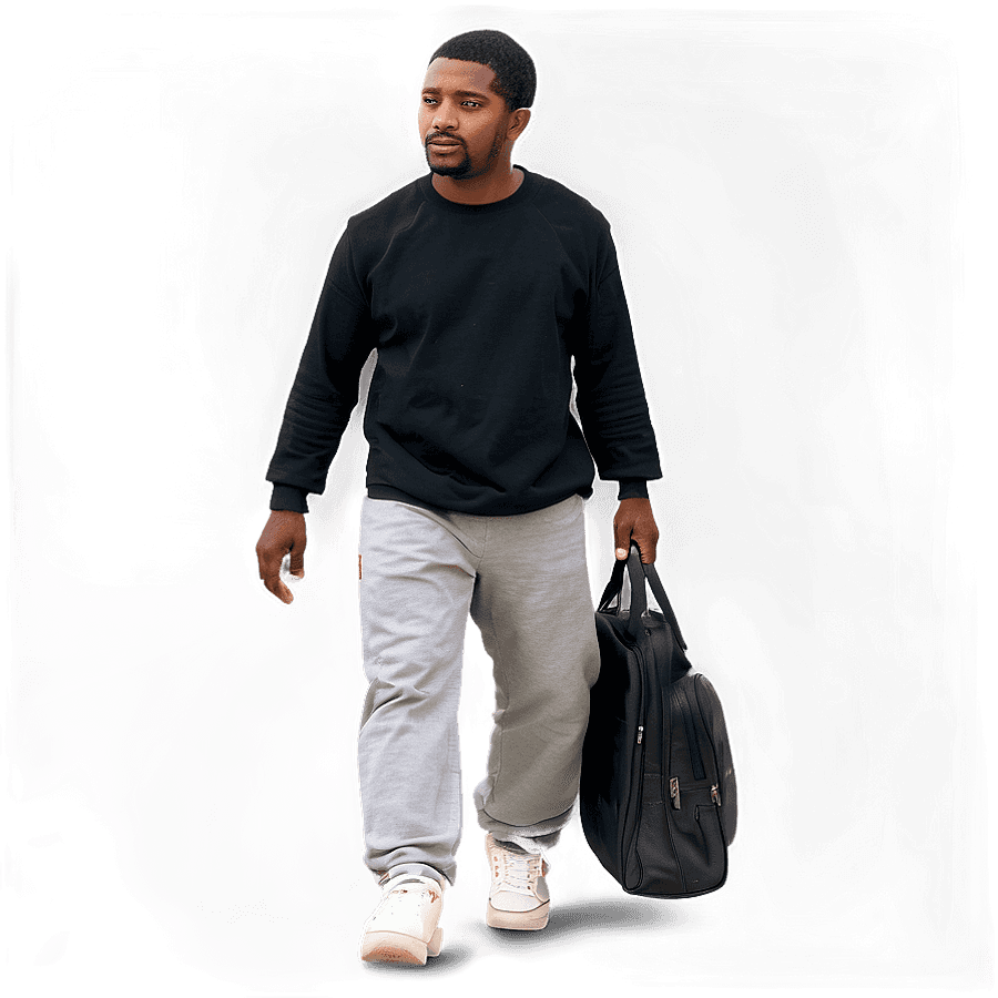 Black Man Walking PNG 06122024
