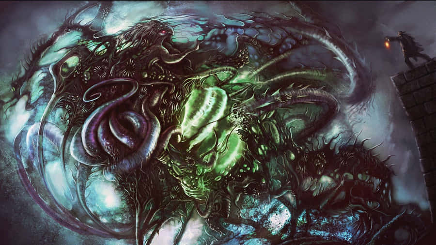 Arte de Entidade de Horror Lovecraftiano