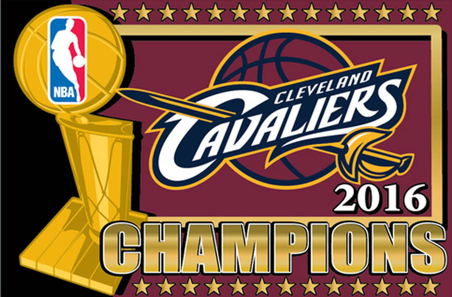 Download Cleveland Cavaliers Championship Trophy Wallpaper | Wallpapers.com