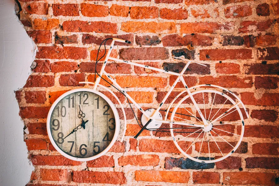 Solid Pastel Color Bicycle Clock