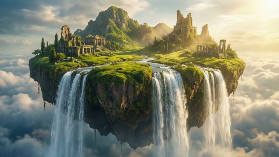Cloudfall Ruins Wallpaper